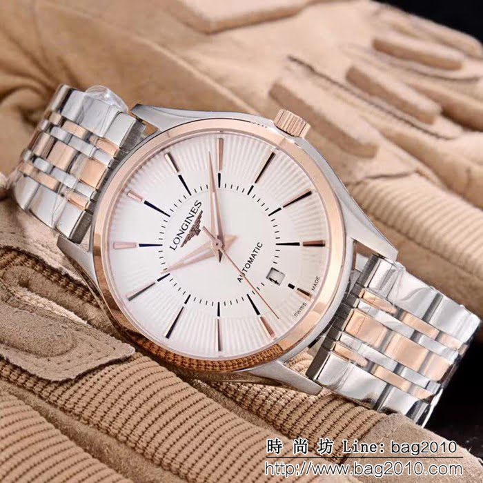 LONGINES浪琴 兩針半 小牛皮錶帶 精品男士腕表 WSS1094